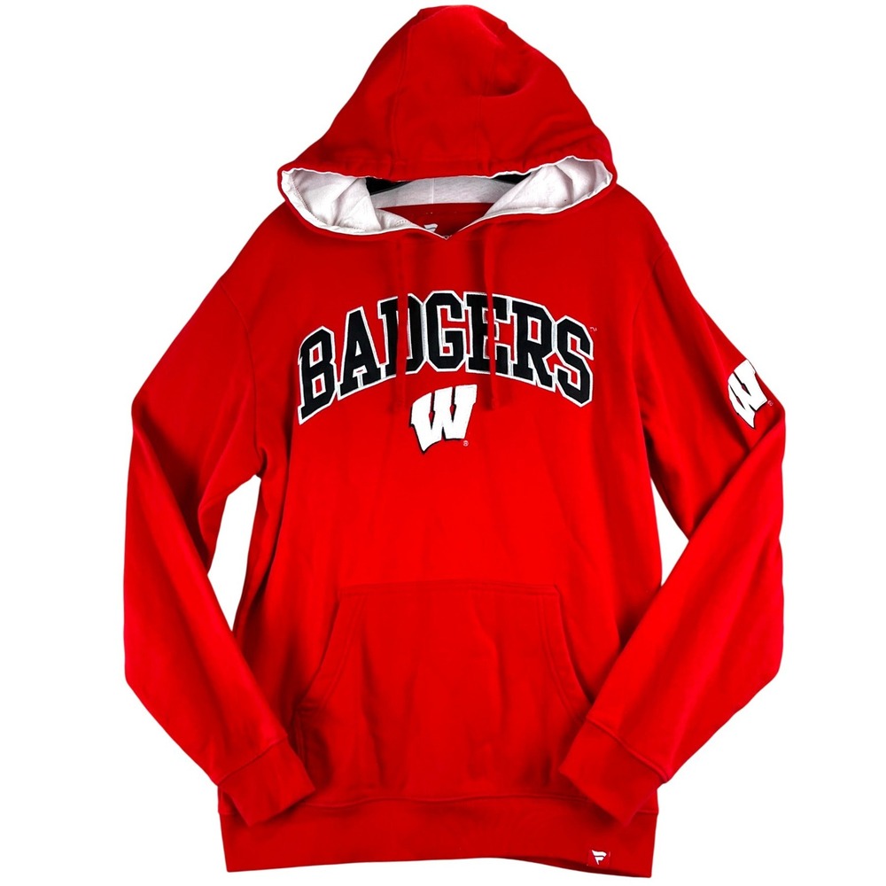Wisconsin Badgers Fanatics Hoodie Mens XL Red Collegiate Gameday Sportswear